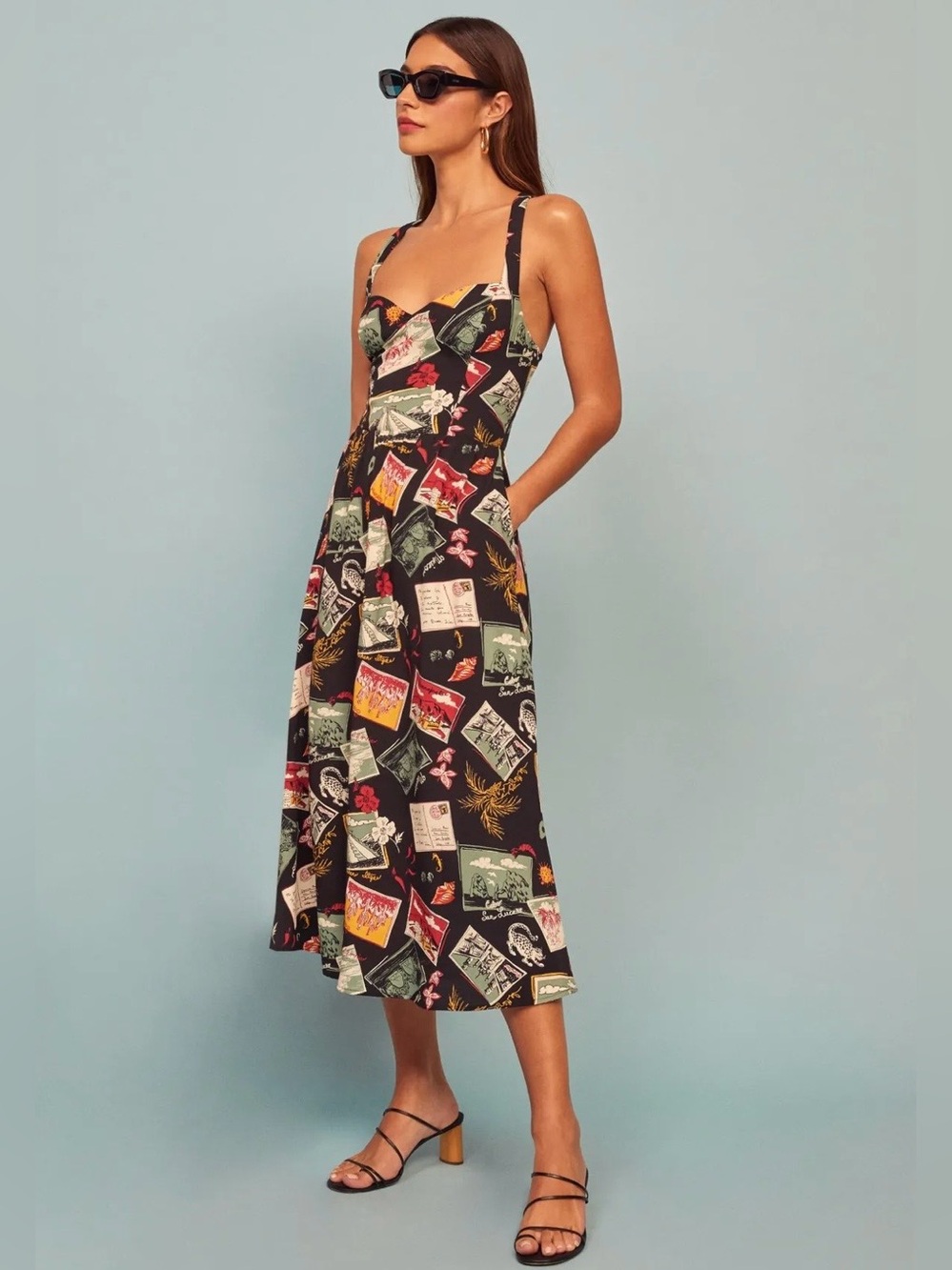 Reformation Brixton dress in black size 4